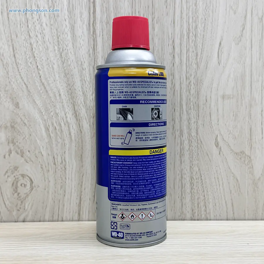Chai xịt dầu bôi trơn bảo dưỡng sên xe máy WD-40 Chain Lube