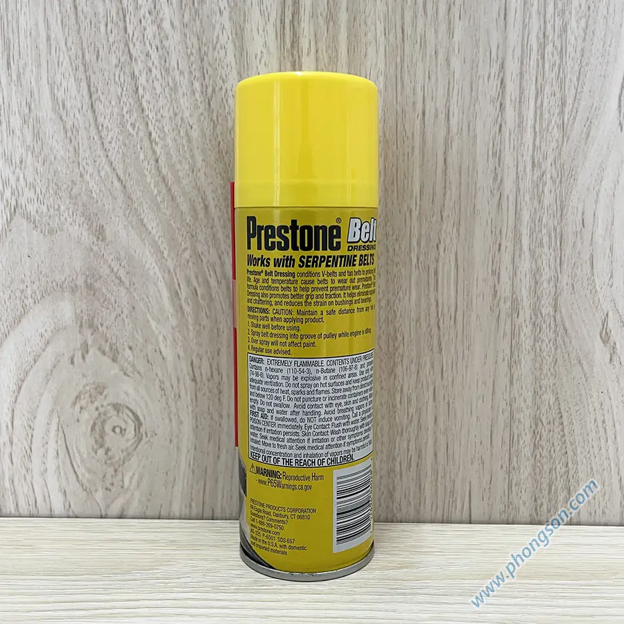 Chai xit bảo dưỡng dây curoa Prestone Belt Dressing