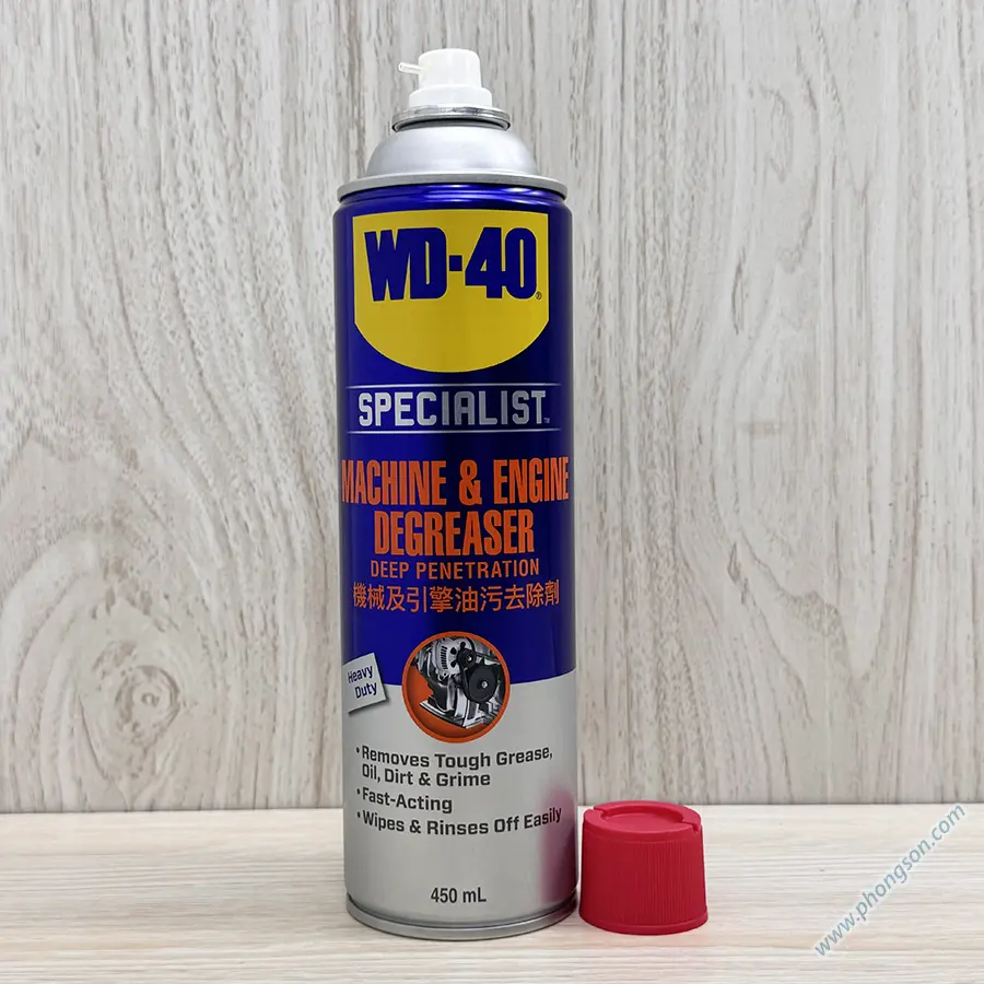 Chai xịt dung dịch tẩy rửa dầu mỡ máy và động cơ WD-40 Machine & Engine Degreaser