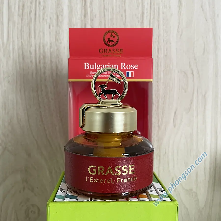 Nước hoa Grasse Bulgarian Rose mùi thơm hoa hồng. Sử dụng để trong xe ô tô, phòng hoặc nhà ở.