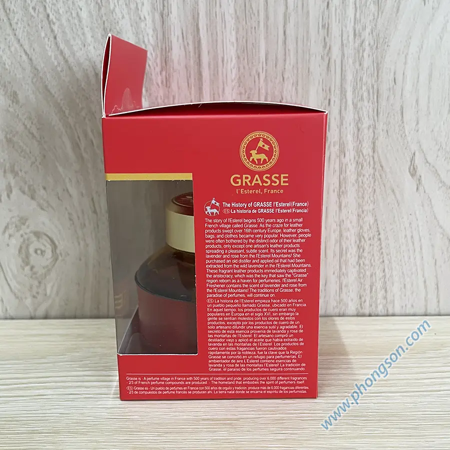 Nước hoa Grasse Bulgarian Rose mùi thơm hoa hồng. Sử dụng để trong xe ô tô, phòng hoặc nhà ở.
