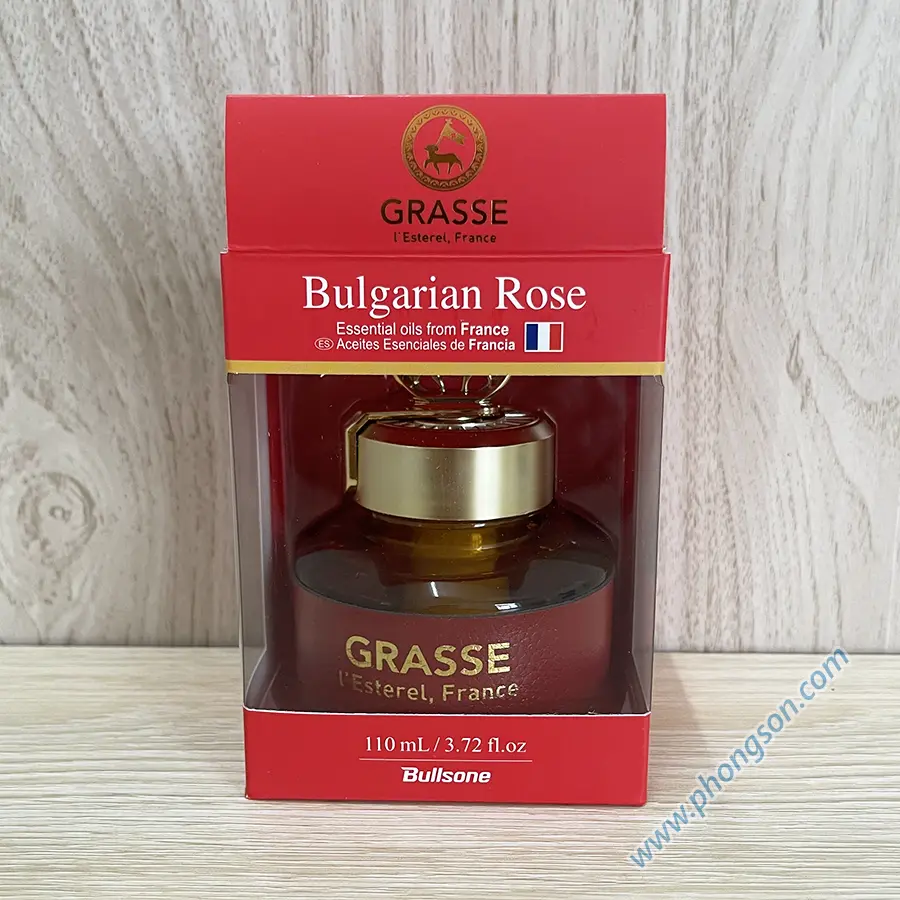 Nước hoa Grasse Bulgarian Rose mùi thơm hoa hồng. Sử dụng để trong xe ô tô, phòng hoặc nhà ở.