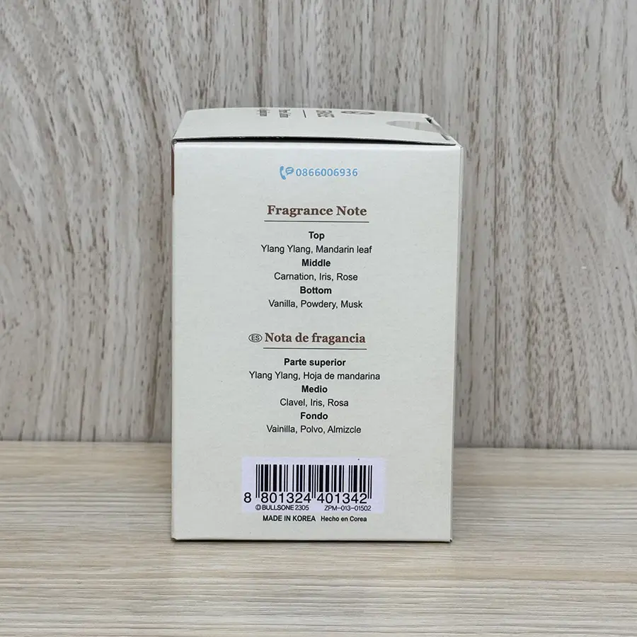 Nước hoa Grasse Pure Cotton Bullsone mùi thơm bông tinh khiết