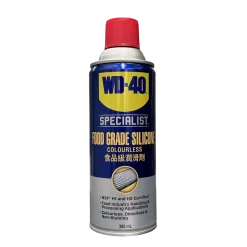 Chai xịt silicon WD-40 bôi trơn đa năng, thiết kế riêng cho hoạt động xử lý và chế biến thực phẩm trong công nghiệp thực phẩm.