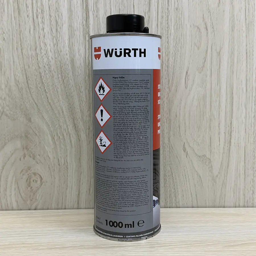 Sơn phủ gầm Wurth giúp bảo vệ chống rỉ sét kim loại khung gầm xe ô tô.