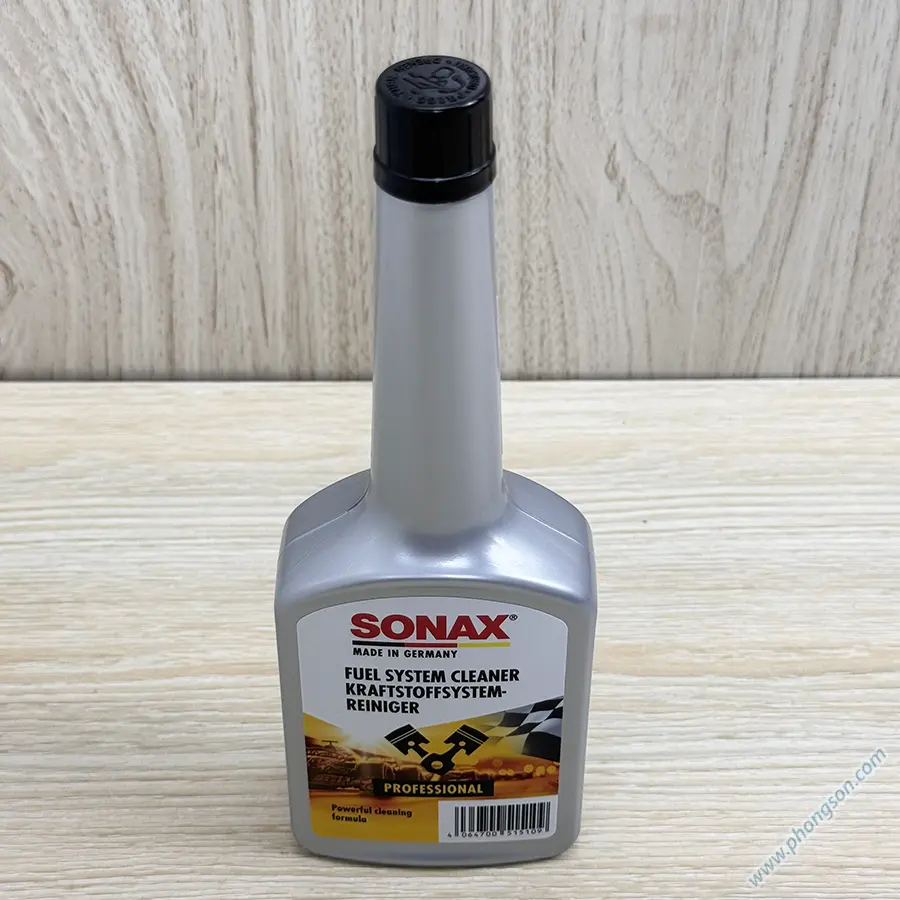 Phụ gia làm sạch làm sạch động cơ (buồng đốt) xe ô tô chạy xăng Sonax 515100 Fuel System Cleaner