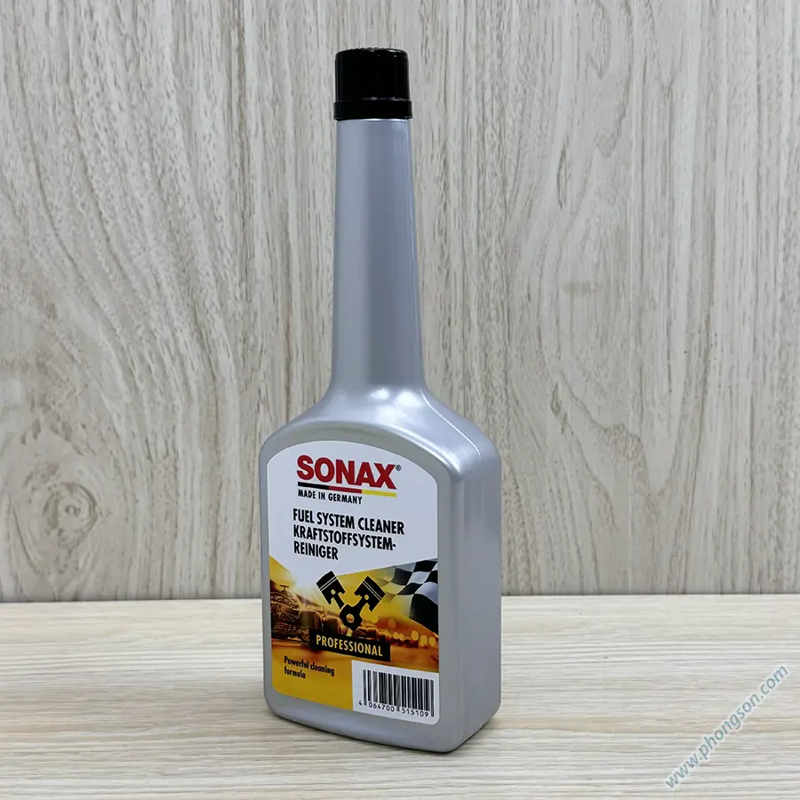 Phụ gia làm sạch làm sạch động cơ (buồng đốt) xe ô tô chạy xăng Sonax 515100 Fuel System Cleaner