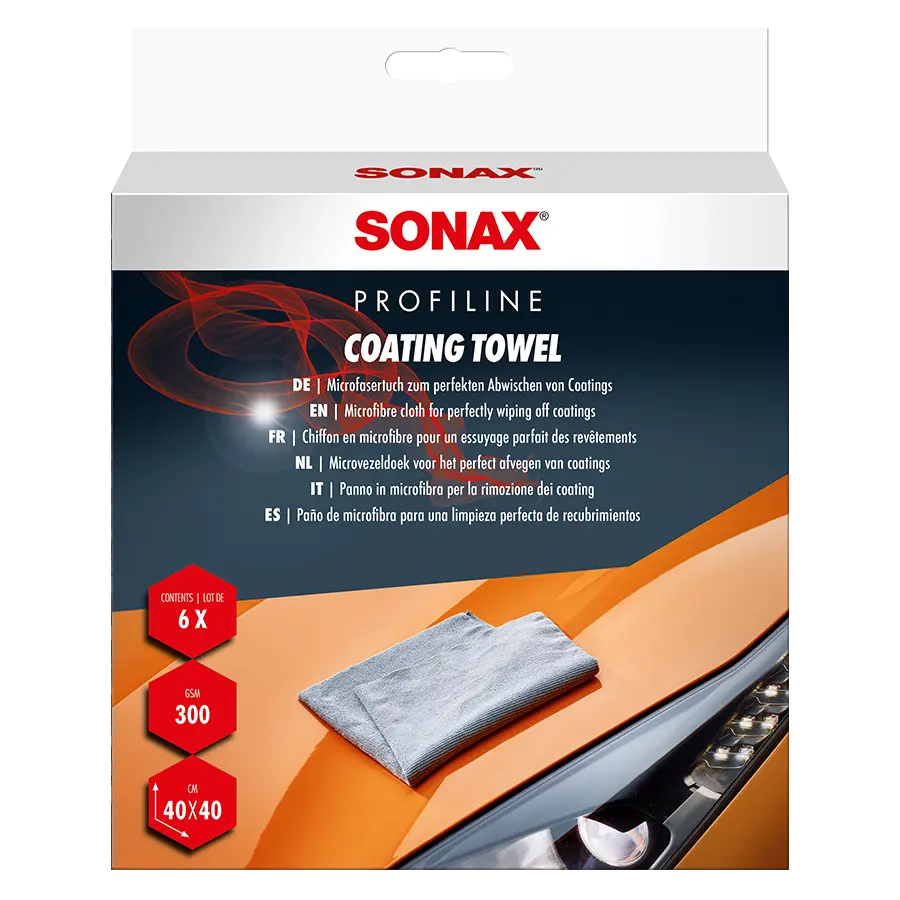 Khăn Sonax microfiber lau bóng sơn và nội thất xe ô tô