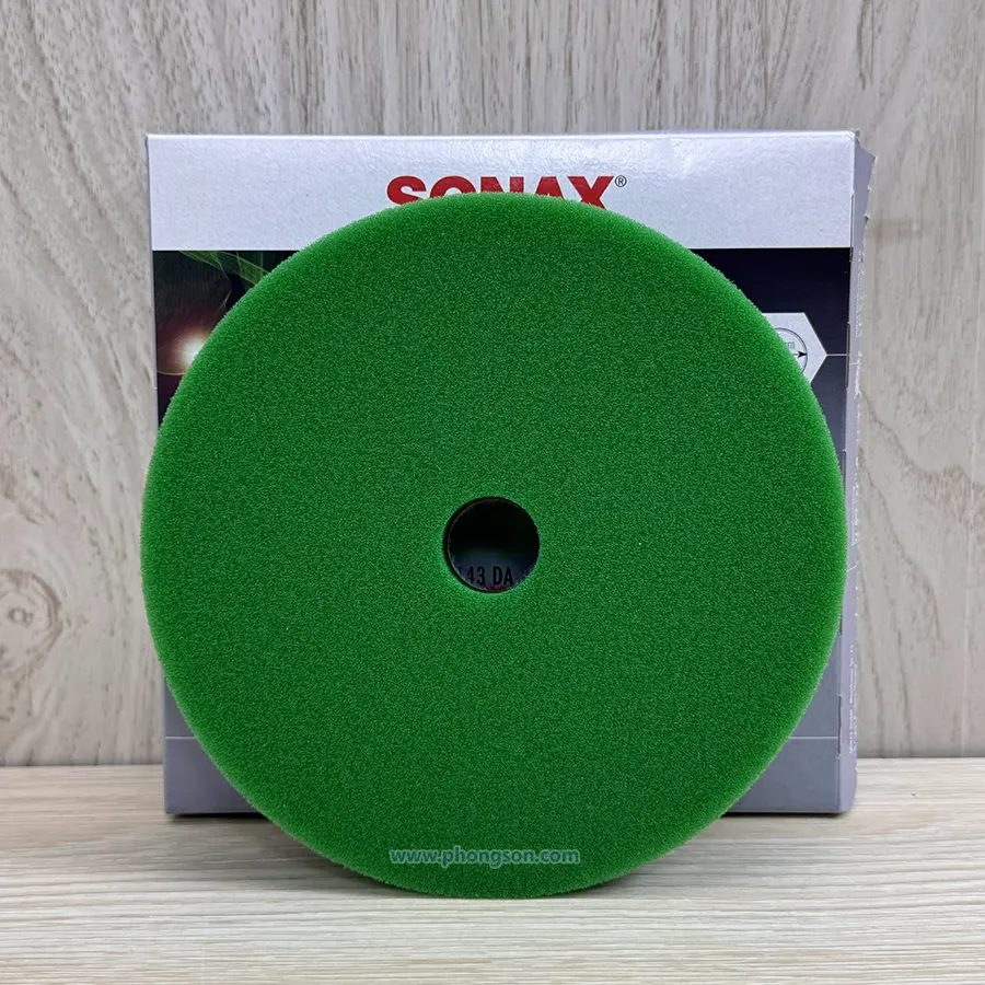 Phớt đánh bóng Sonax DA Medium 5in 143mm (bọt biển mềm trung bình) - Tối ưu đánh bóng máy lệch tâm.