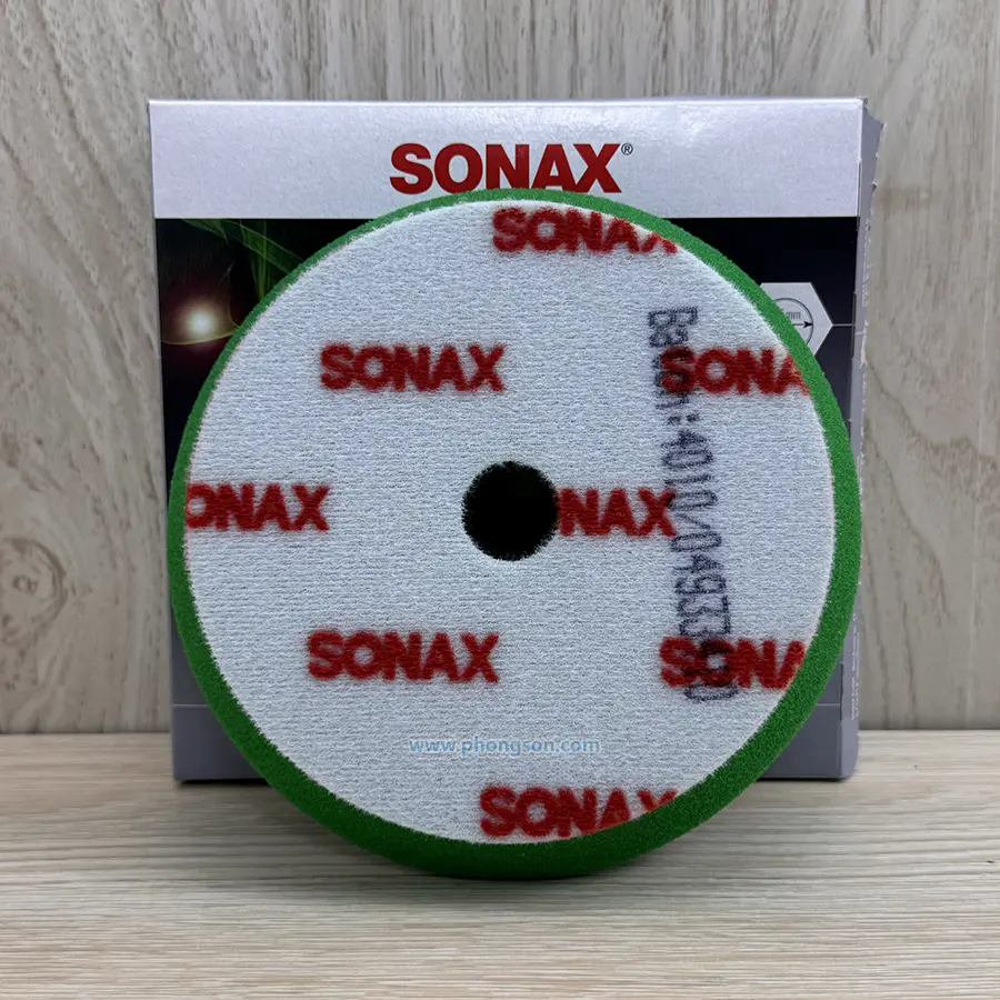 Phớt đánh bóng Sonax DA Medium 5in 143mm (bọt biển mềm trung bình) - Tối ưu đánh bóng máy lệch tâm.