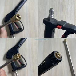 Súng rửa xe cao áp ZH03 có khả năng chịu áp lực lên đến 5000 PSI, chiều dài 1m.