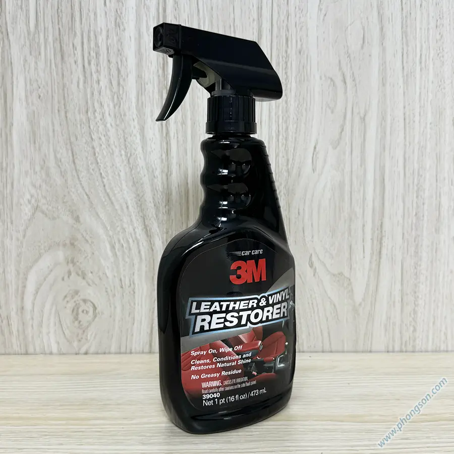 Chai xịt dung dịch chăm sóc nội thất xe ôtô 3M 39040 Leather & Vinyl Restorer