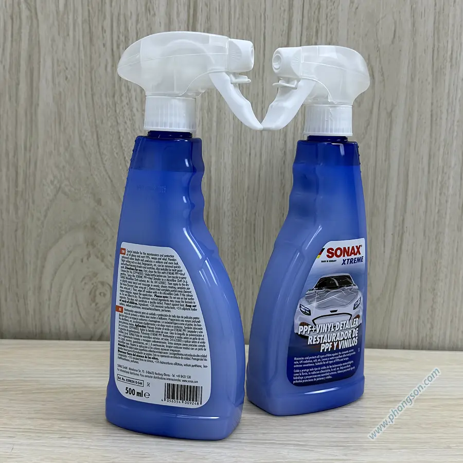 Dung dịch chăm sóc phim dán xe ô tô Sonax PPF+Vinyl Detailer - Làm bóng, duy trì và bảo vệ.
