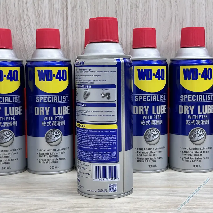 Dầu nhờn bôi trơn khô không bám bụi Dry Lube WD-40 35004