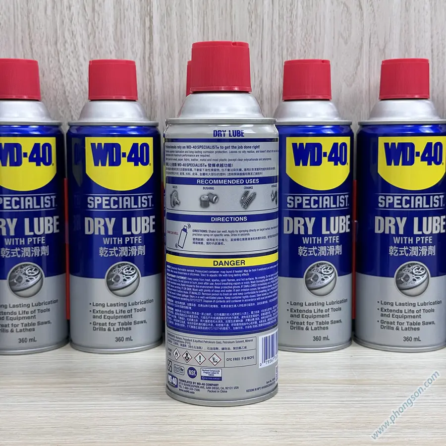 Dầu nhờn bôi trơn khô không bám bụi Dry Lube WD-40 35004