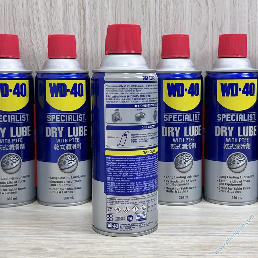 Dầu nhờn bôi trơn khô không bám bụi Dry Lube WD-40 35004