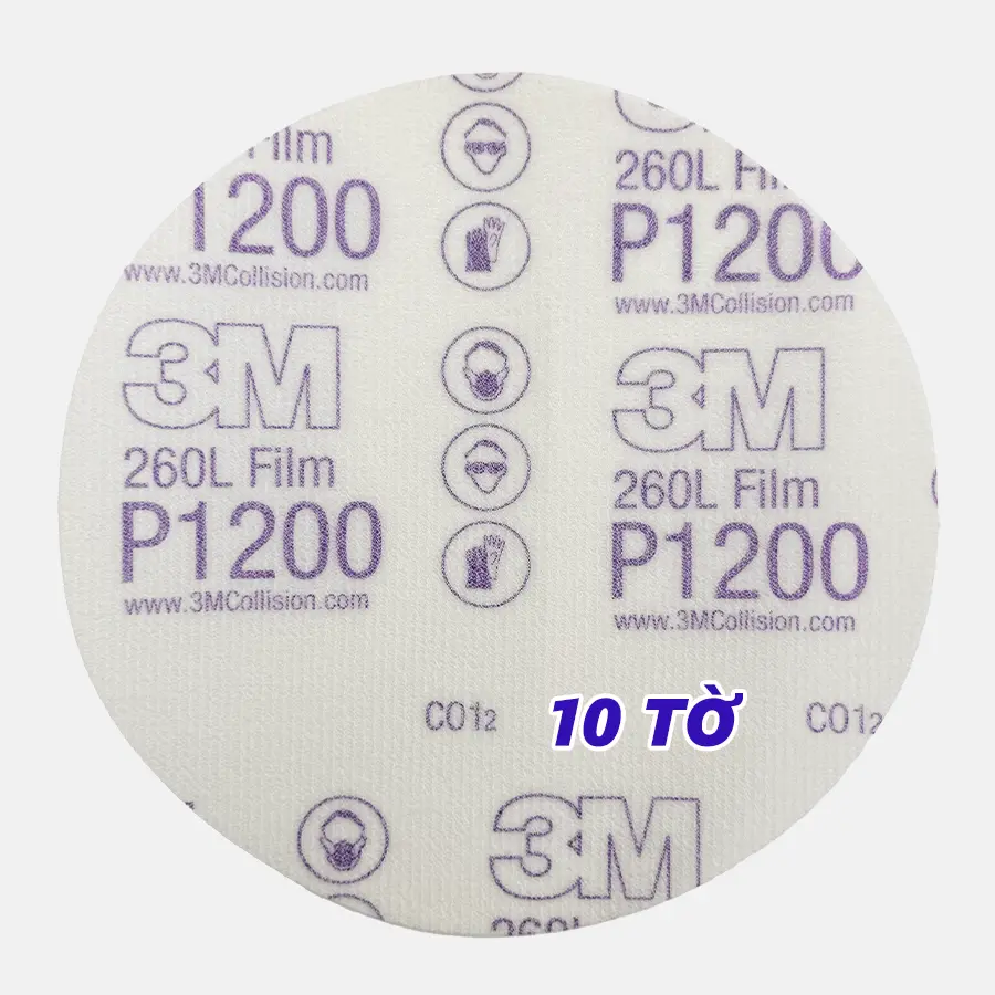 Giấy nhám 3M 260L 6in P1200 10 tờ