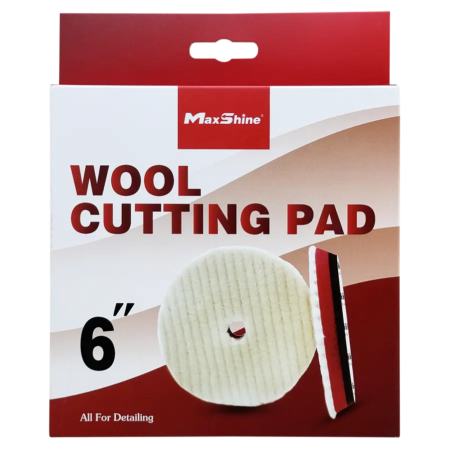 Phớt lông cừu MaxShine 6in đệm xốp sợi ngắn (Wool Cutting Pad)