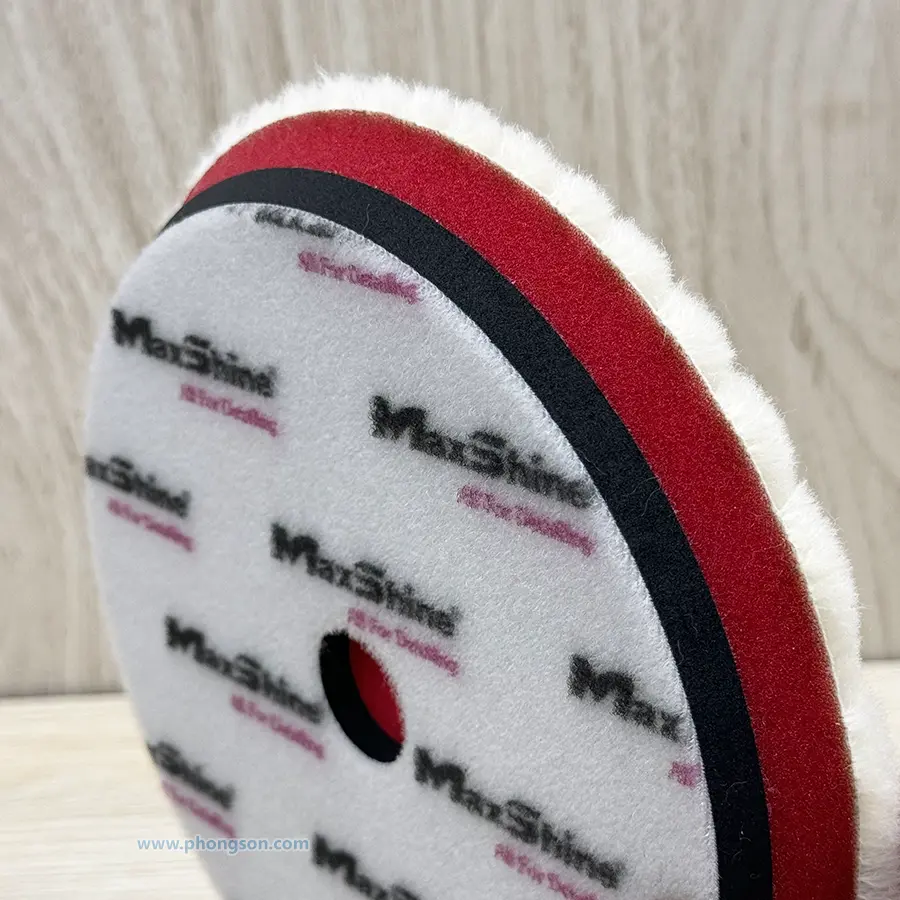 Phớt lông cừu MaxShine 6in đệm xốp sợi ngắn (Wool Cutting Pad)
