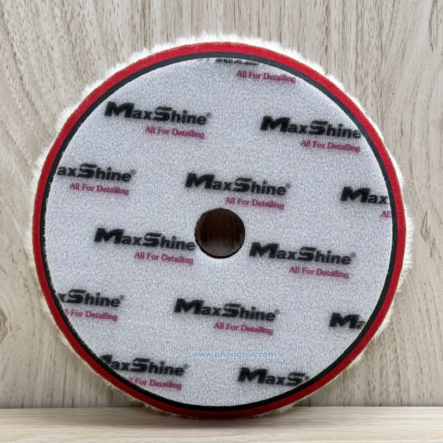 Phớt lông cừu MaxShine 6in đệm xốp sợi ngắn (Wool Cutting Pad)