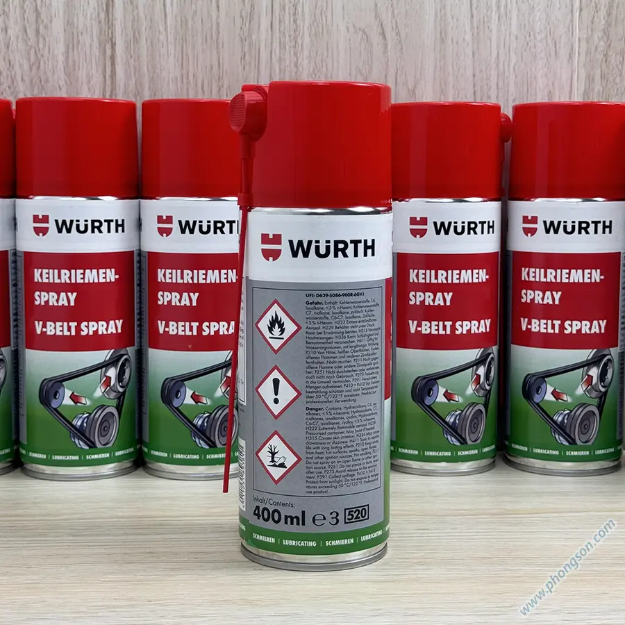 Bảo dưỡng dây curoa Wurth V-Belt Spray 0893230