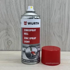 Chai sơn mạ kẽm Wurth giúp bảo vệ bề mặt kim loại ngăn ngừa rỉ sét, ăn mòn, kháng muối. Chịu nhiệt tới 240 °C.