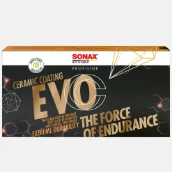 Sonax Ceramic Evo phủ bóng bảo vệ sơn xe hơi - Lớp phủ mang lại hiệu quả dài lâu, chống lại tác động của môi trường, UV, hóa chất và bụi bẩn.