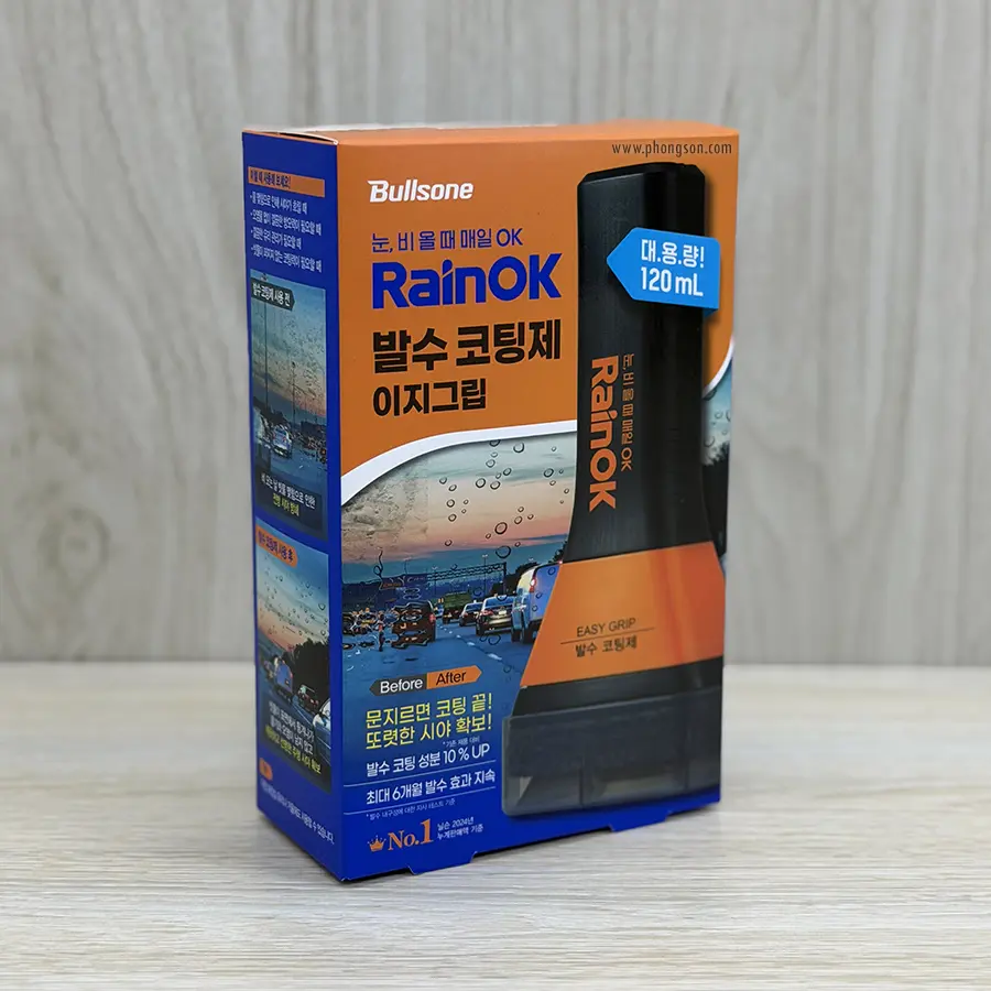 Chất phủ chống bám nước kính RainOK Easy Grip - Chống bám nước mưa xe ô tô.