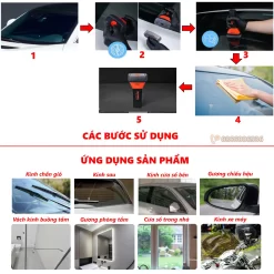 Chất phủ chống bám nước kính RainOK Easy Grip - Chống bám nước mưa xe ô tô.