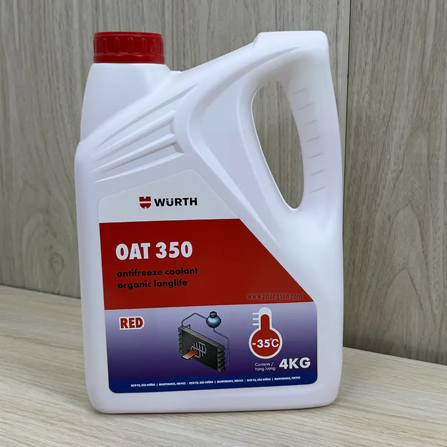 Nước làm mát động cơ Wurth dùng cho xe ô tô con và xe tải nhẹ (màu đỏ)