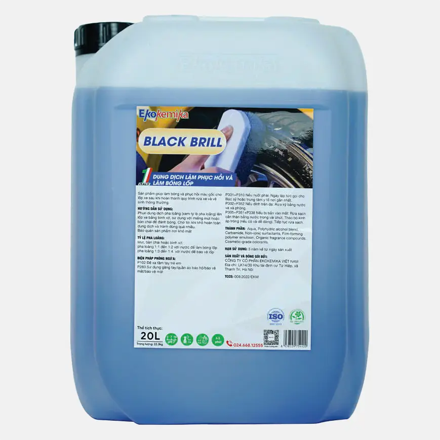 Dung dịch bảo dưỡng lốp xe Black Brill Ekokemika can 20 lít
