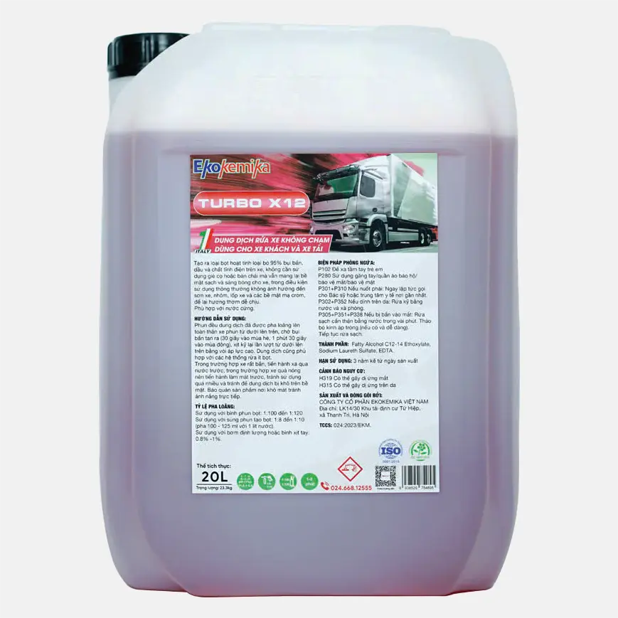 Nước rửa xe không chạm TURBO X12 can 20 lít Ekokemika