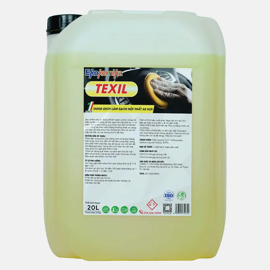 Dung dịch vệ sinh nội thất xe ô tô Texil can 20 lít Ekokemika