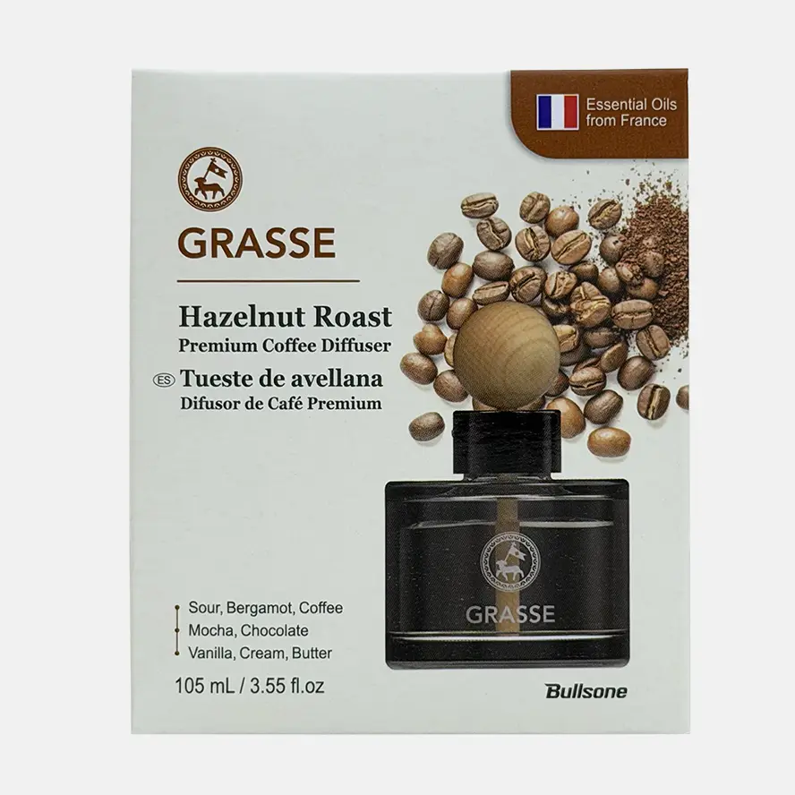 Nước hoa Grasse Hazelnut Roast hương cafe rang ngọt ấm, béo nhẹ, đậm đà và dễ chịu.